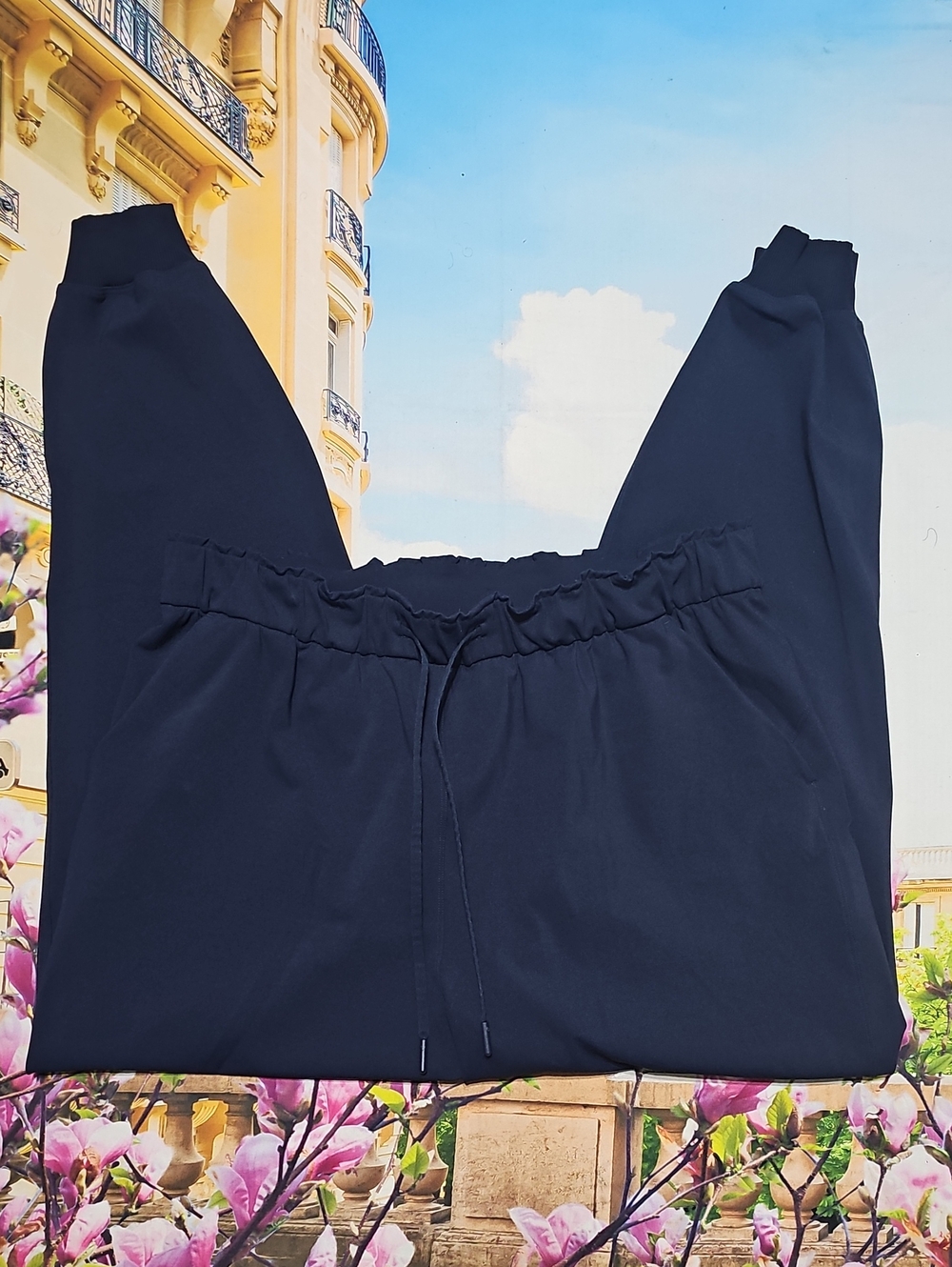 lululemon athletica High Waist Navy Tapered Drawstring Jogger Pants Size 14